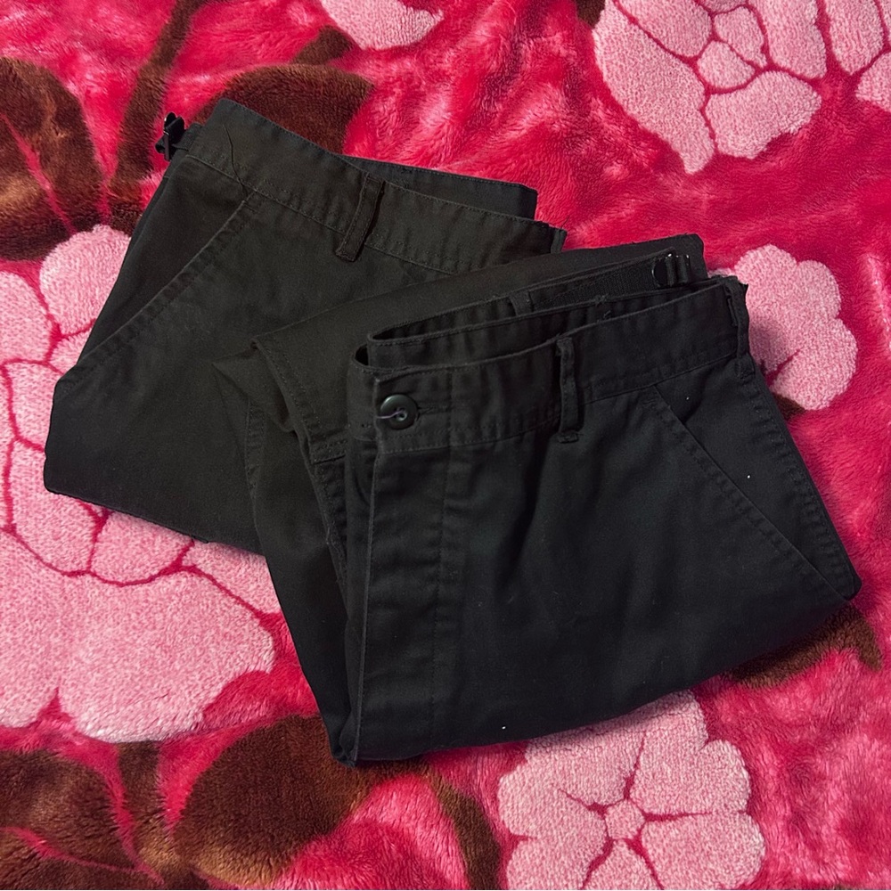 Black Casual Cargo Pants